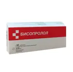 Бисопролол, 2.5 мг, таблетки, покрытые пленочной оболочкой, 30 шт. фото