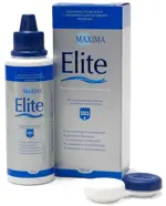 Maxima Elite для ухода за линзами, раствор для обработки и хранения мягких контактных линз, 100 мл, 1 шт, в комплекте с контейнером для хранения линз фото