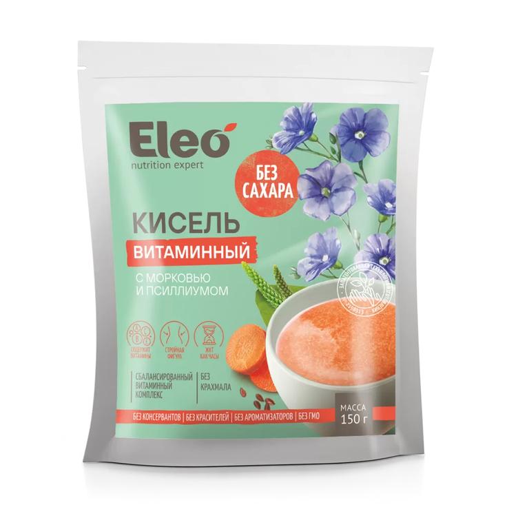 Eleo Кисель витаминный, 150 г, 1 шт, с морковью и псиллиумом фото