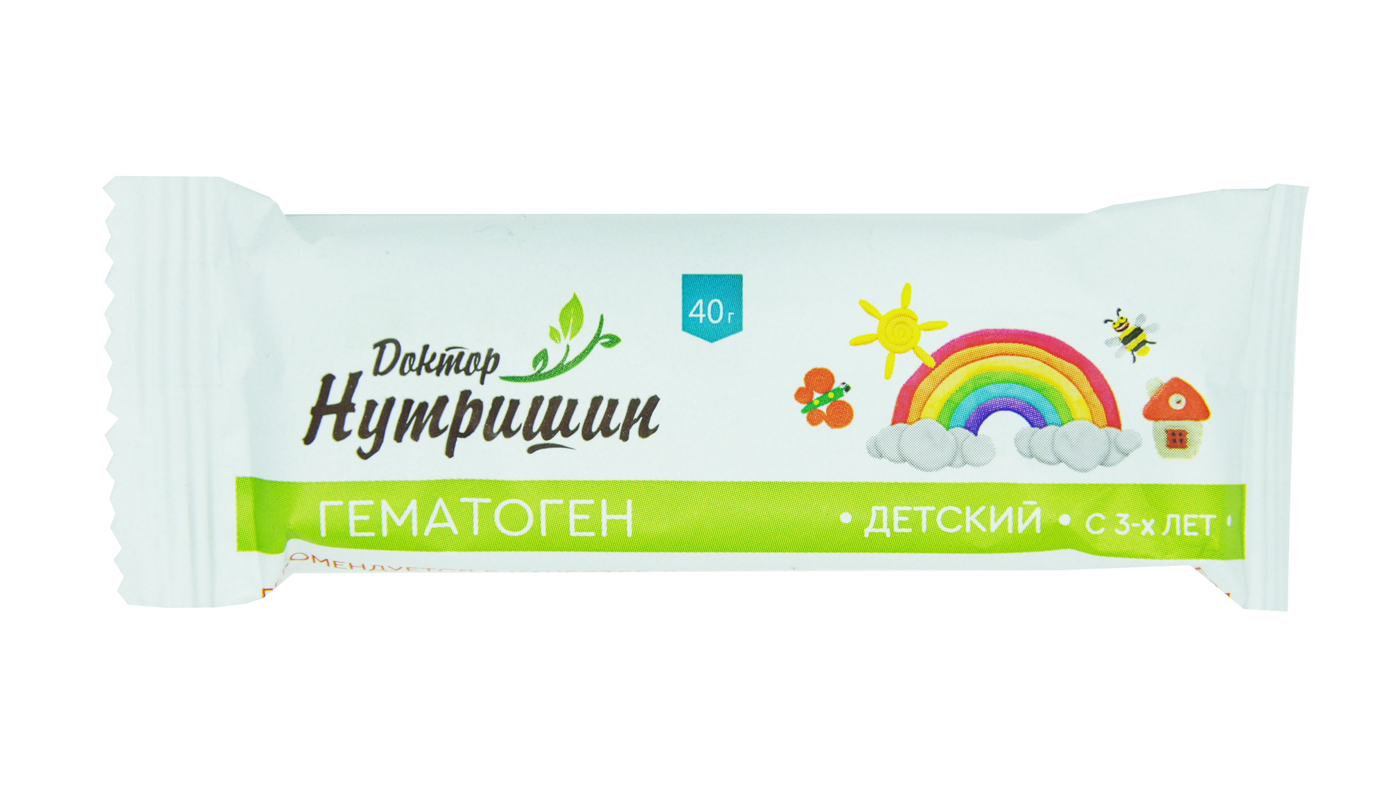Доктор Нутришин Гематоген детский, плитка, 40 г, 1 шт. фото