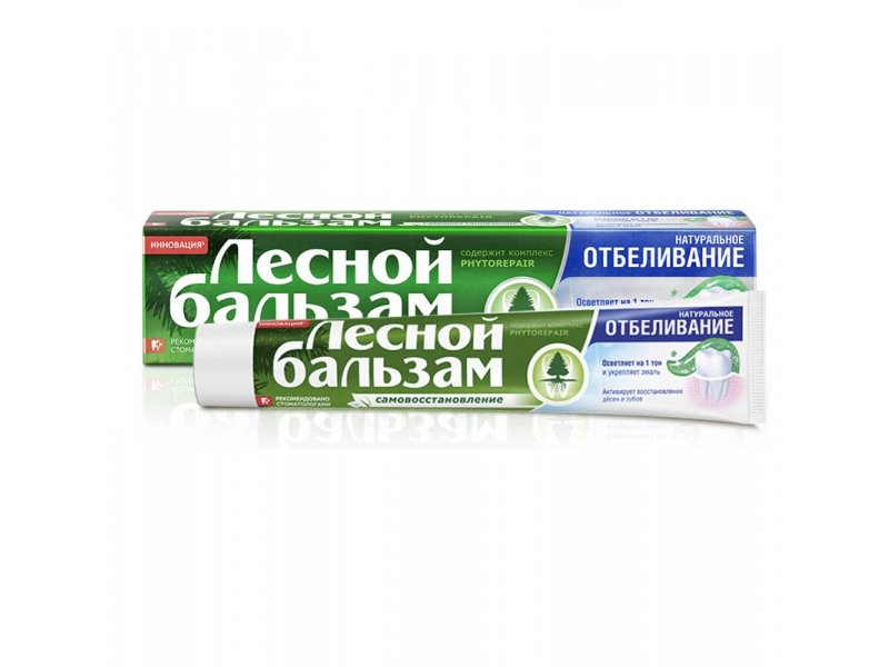 Лесной бальзам Натуральное отбеливание, паста зубная, 75 мл, 1 шт, с фтором фото