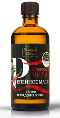 Золотой Шелк масло репейное перец чили, масло косметическое, 100 мл, 1 шт. фото