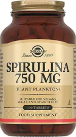 Solgar Спирулина, 750 мг, таблетки, 100 шт. фото