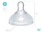 Roxy-kids Соски сменные силиконовые для бутылочек, 0+ мес, 2 шт, медленный поток, арт. RBTL-001-S фото 2