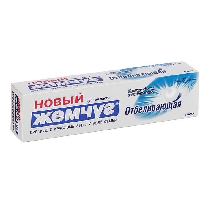 Новый Жемчуг Зубная паста Отбеливающая, зубная паста, 100 мл, 1 шт. фото