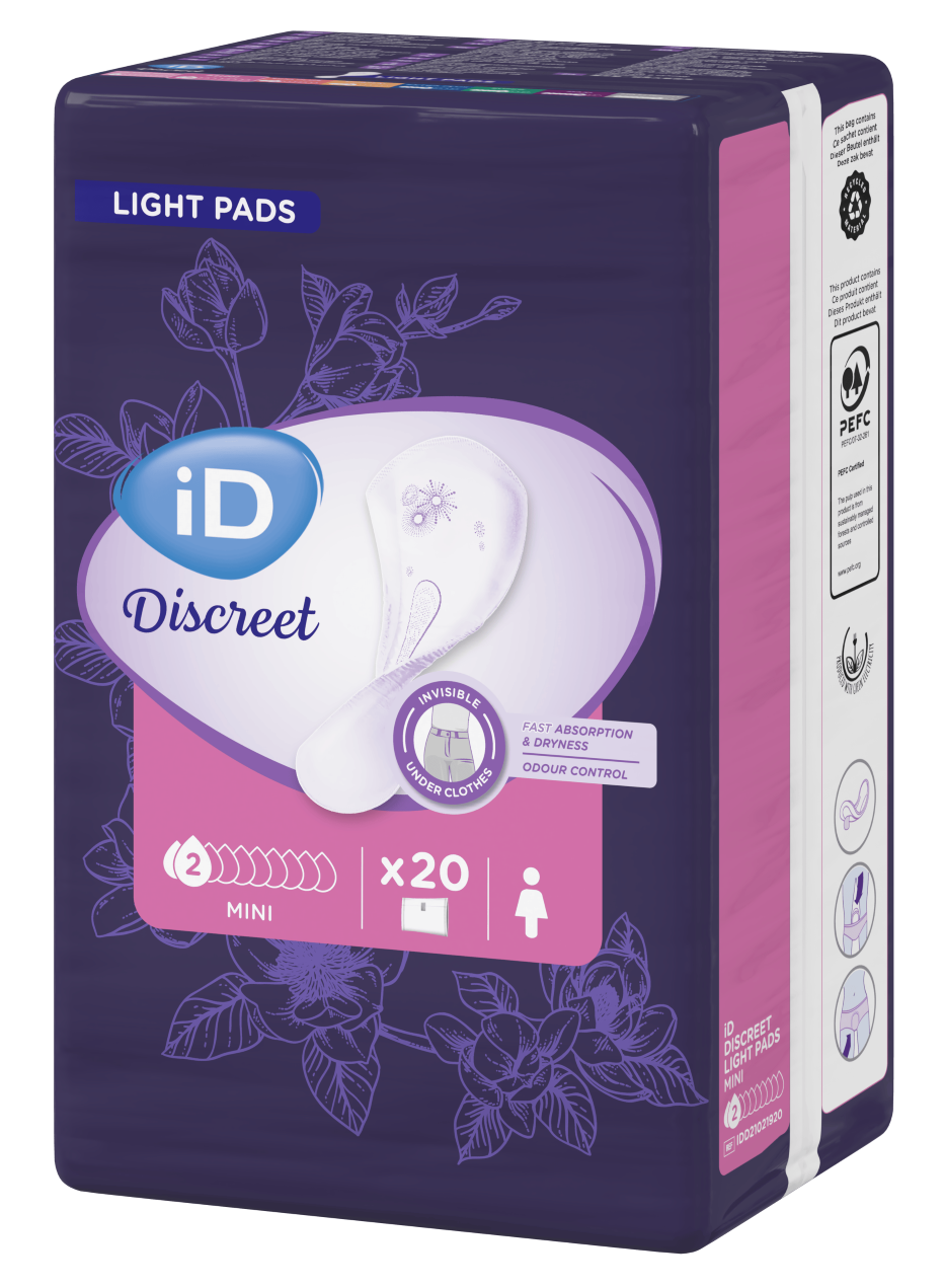 ID Discreet Light Mini, прокладки урологические, 20 шт, 2 капли фото