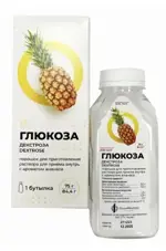 Глюкоза, порошок для приготовления раствора для приема внутрь, 75 г, 1 шт, ананас фото 