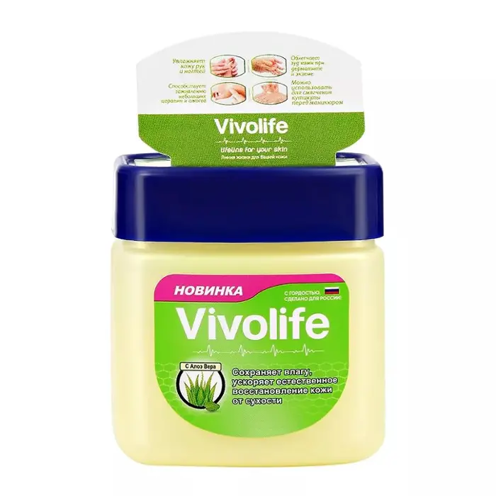 Vivolife Вазелин косметический с алоэ, 61 мл, 1 шт. фото