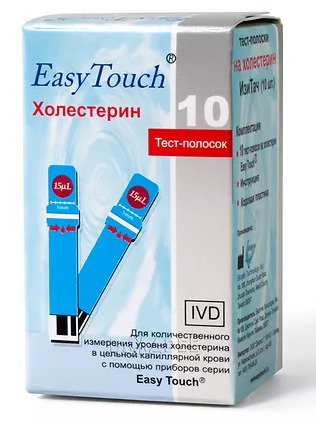 EasyTouch тест-полоски для определения холестерина, 10 шт. фото