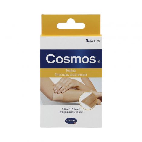 Cosmos Эластик Пластырь, 6 см х 10 см, пластырь медицинский, 5 шт. фото