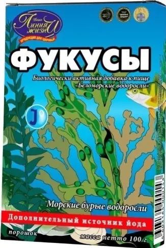 Фукус беломорские водоросли, порошок для приема внутрь, 100 г, 1 шт. фото