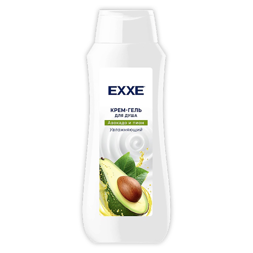 EXXE крем-гель для душа, крем-гель, 400 мл, 1 шт, авокадо + пион фото