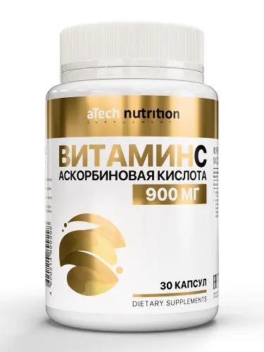 Atech nutrition Витамин C Аскорбиновая кислота, капсулы, 30 шт. фото