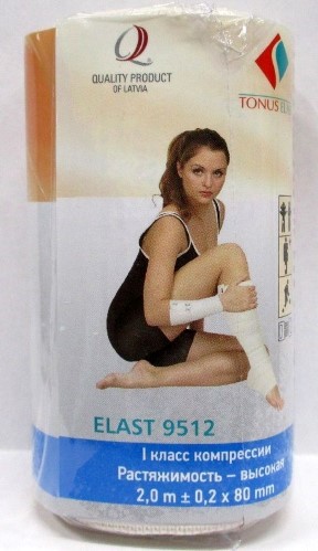 Tonus Elast Бинт эластичный медицинский, 8 см х 2 м, 1 шт, высокой растяжимости фото