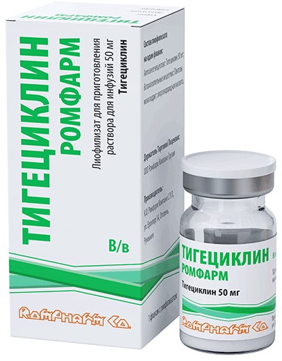 Тигециклин, 50 мг, лиофилизат для приготовления концентрата для приготовления раствора для инфузий, 1 шт. фото