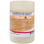 Медитек Бинт эластичный медицинский компрессионный, 10 см х 5 м, бинт эластичный, 1 шт, с застежкой, высокой растяжимости фото