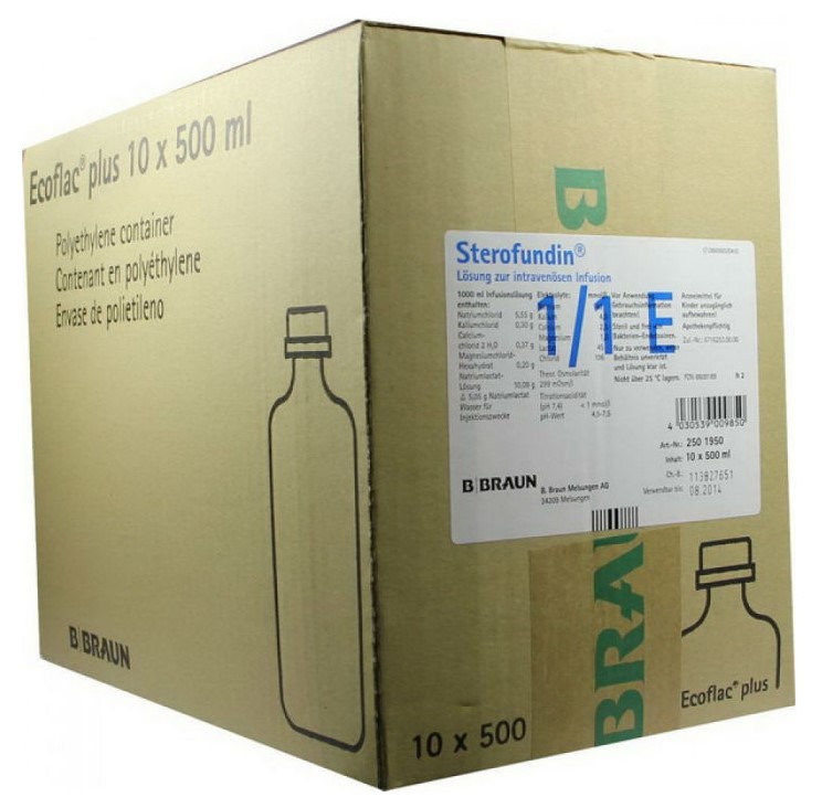 Стерофундин Г-5, раствор для инфузий, 500 мл, 10 шт. фото