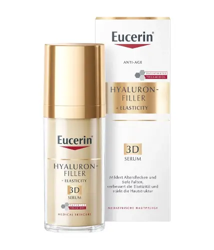 Eucerin hyaluron-filler+elasticity сыворотка 3d против пигментации антивозрастная, сыворотка, 30 мл, 1 шт. фото