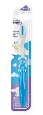 Смайл Эксперт Кидс щетка зубная для детей Мишка 3+, щетка зубная, 1 шт, голубая фото