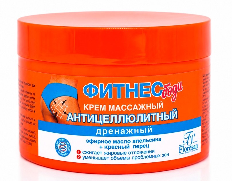 Floresan Фитнес Body крем массажный дренажный антицеллюлитный, крем, 500 г, 1 шт, Ф-56 фото