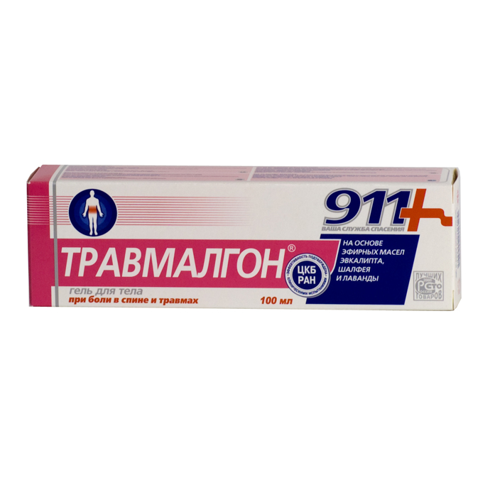 911 Ваша служба спасения Травмалгон, гель для тела, 100 мл, 1 шт. фото