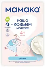 Мамако каша рисовая на козьем молоке, 4+ мес, каша детская молочная, 200 г, 1 шт. фото