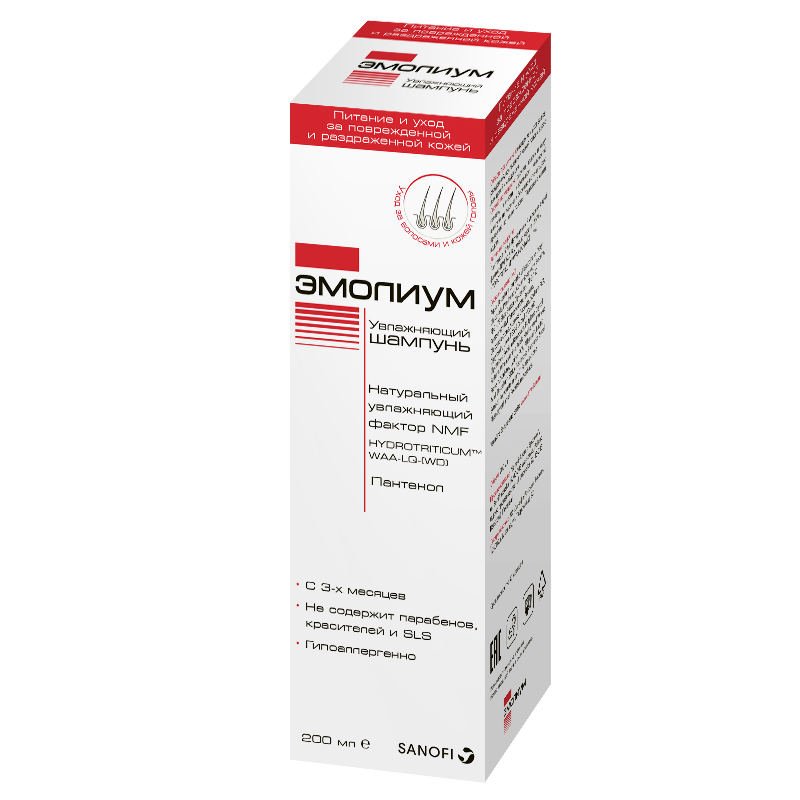 ЭМОЛИУМ Шампунь увлажняющий, шампунь, 200 мл, 1 шт. фото