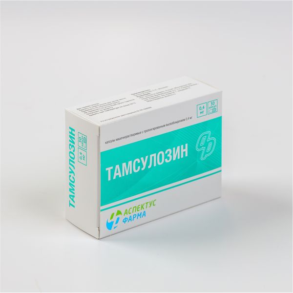 Тамсулозин, 0.4 мг, капсулы кишечнорастворимые с пролонгированным высвобождением, 30 шт. фото