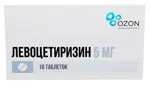 Левоцетиризин, 5 мг, таблетки, покрытые пленочной оболочкой, 10 шт. фото
