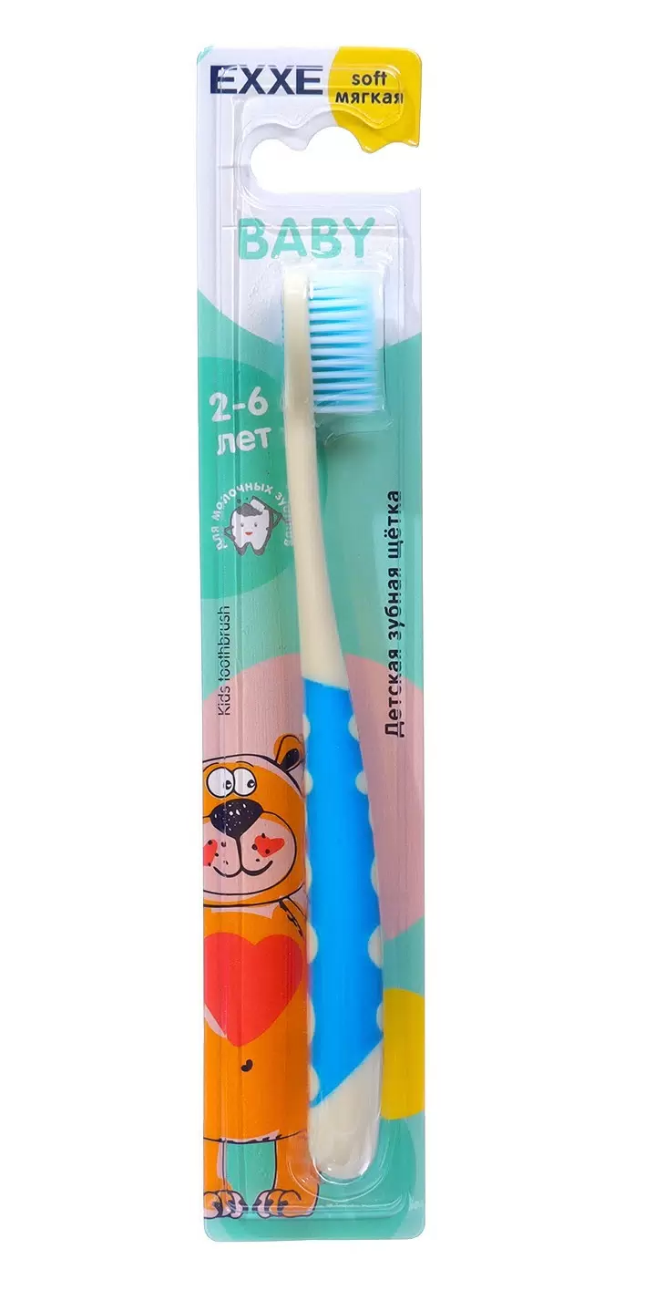 Exxe Baby Зубная щетка 2-6 лет, щетка зубная, 1 шт, мягкая фото