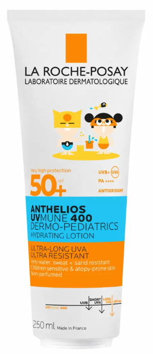 La Roche-Posay Anthelios UVMUNE 400 Dermo-pediatrics, молочко для загара детское, 250 мл, 1 шт, SPF 50+, увлажняющее фото