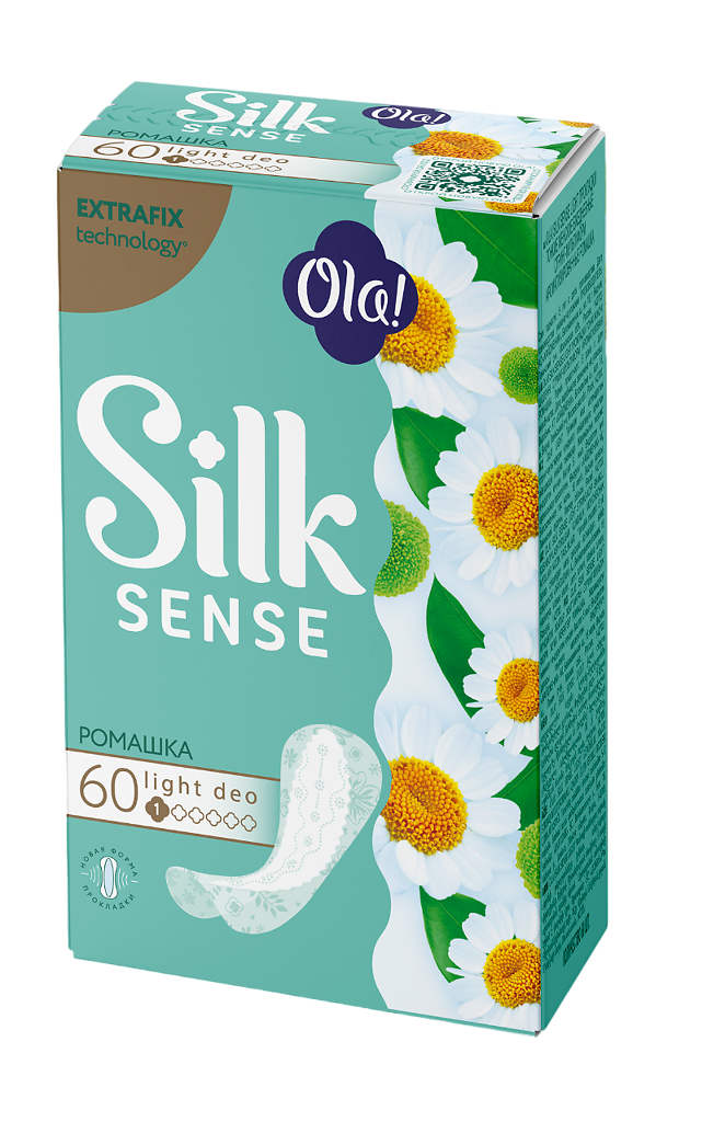 Ola Silk Sense Light deo multiform Прокладки ежедневные мультиформ, прокладки гигиенические, 60 шт, ромашка фото