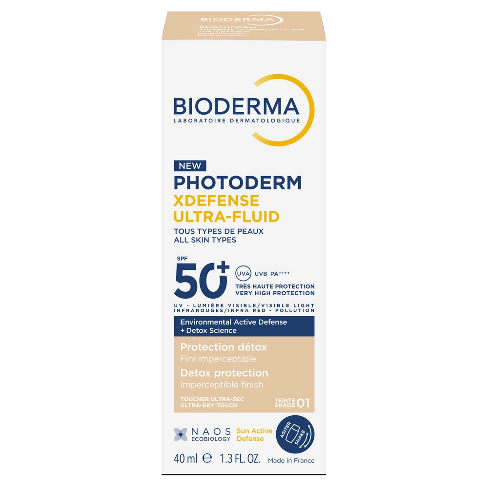 Bioderma Photoderm Xdefense Флюид солнцезащитный для всех типов кожи SPF50+, флюид, 40 мл, 1 шт, очень светлый оттенок фото