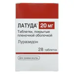 Латуда, 20 мг, таблетки, покрытые пленочной оболочкой, 28 шт. фото