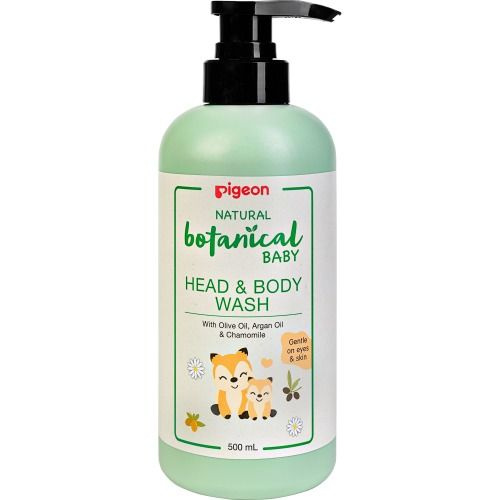 Pigeon гель для купания и мытья головы и тела natural botanical baby head & body wash, гель, 500 мл, 1 шт. фото