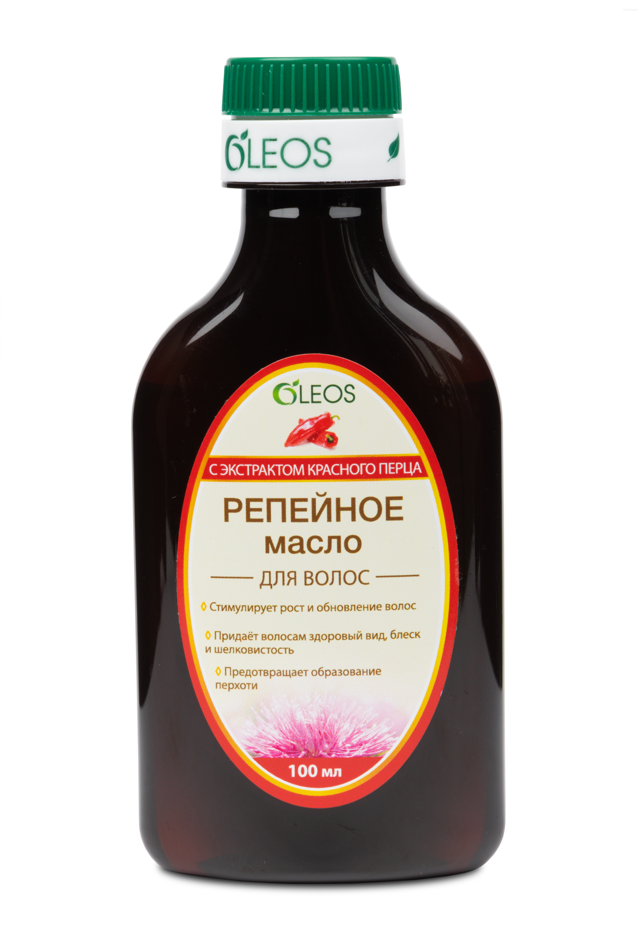 Oleos Масло репейное с экстрактом красного перца, масло косметическое, 100 мл, 1 шт. фото
