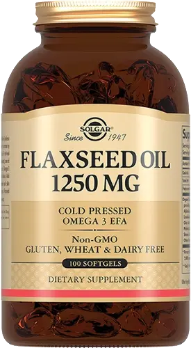 Solgar Льняное масло, 1250 мг, капсулы, 100 шт. фото