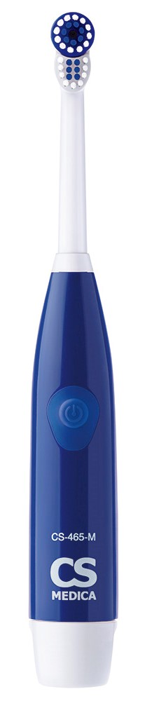 CS Medica CS-465-M, щетка зубная электрическая, 1 шт, синего цвета, 18 000 движ./мин фото