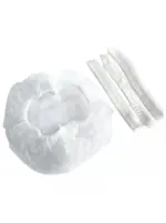 Шапочка модель плиссе спанбонд, размер 54-62 длина 48, 125 шт, белого цвета, плотность 15г/м2, нестерильная фото 2