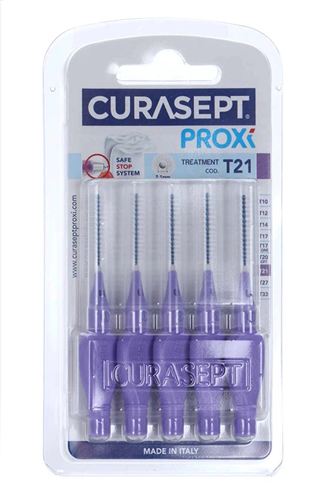 Curasept proxi T21 Ершики межзубные, ершики зубные, 5 шт, фиолетовый фото