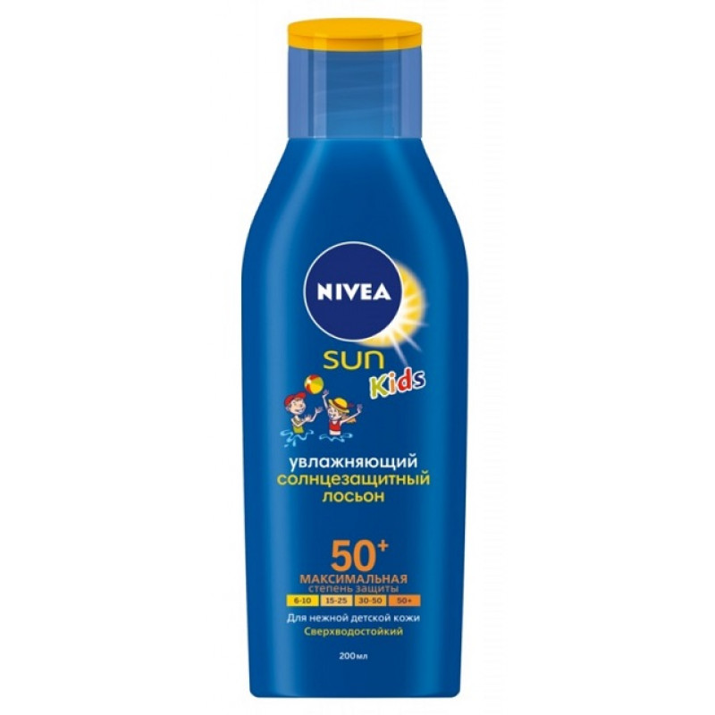 Nivea Sun Kids swim &amp; play Лосьон солнцезащитный детский SPF50+, лосьон детский, 200 мл, 1 шт. фото