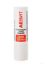 Librederm Аевит Помада гигиеническая, помада, 4 г, 1 шт, жирная фото