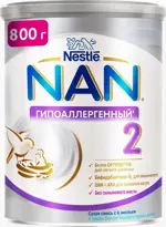 NAN 2 Optipro Гипоаллергенный, смесь молочная сухая, 800 г, 1 шт, для детей с 6 месяцев, с пробиотиками фото