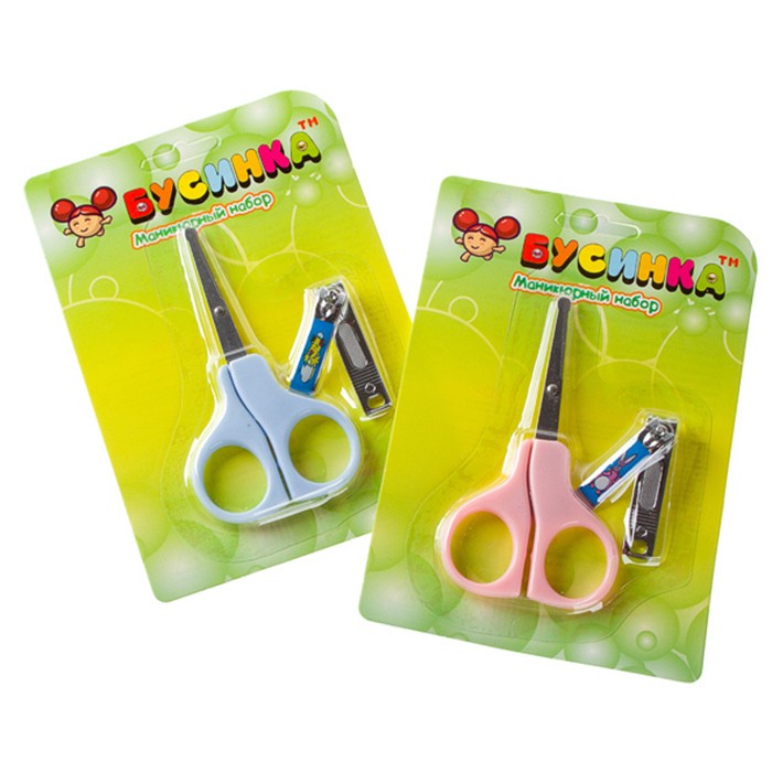 Бусинка маникюрный набор ножницы и щипчики, набор, 1 шт, арт. 1001 фото