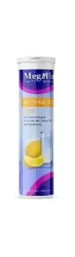 МегаФлю Витамин Д3, 2000 МЕ, таблетки шипучие, 20 шт, лимон фото