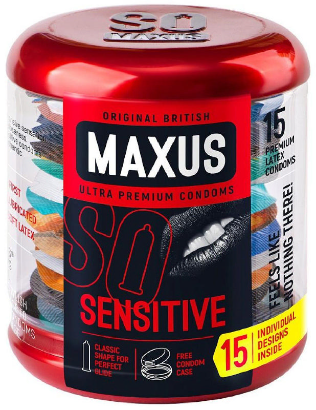 Maxus Sensitive, презервативы, 15 шт, ультратонкие фото