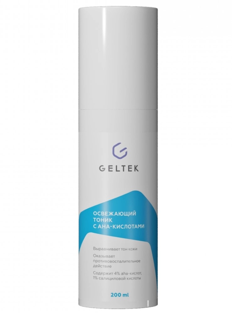 Geltek Whitening освежающий тоник для лица, тоник, 200 мл, 1 шт, с АНА-кислотами фото