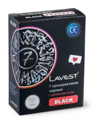 Lavest Black Презервативы, презервативы, 7 шт, с ароматом колы фото