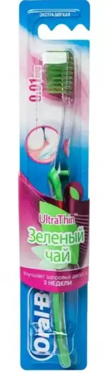 Oral-B UltraThin зеленый чай Зубная щетка, щетка зубная, 1 шт, экстра мягкая фото