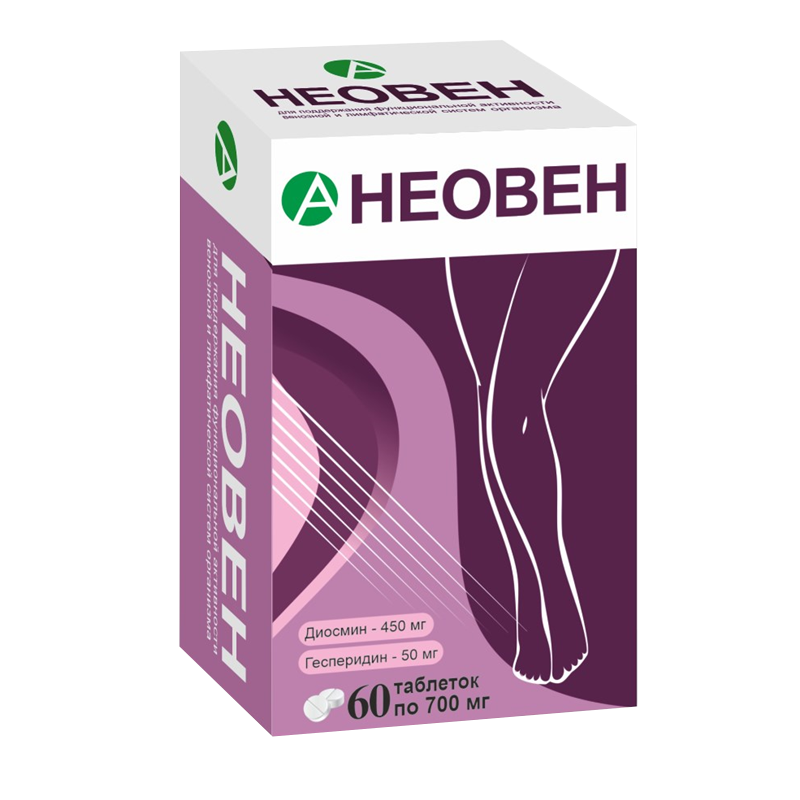 Апрель Неовен, 50 мг+450 мг, таблетки, покрытые пленочной оболочкой, 60 шт. фото